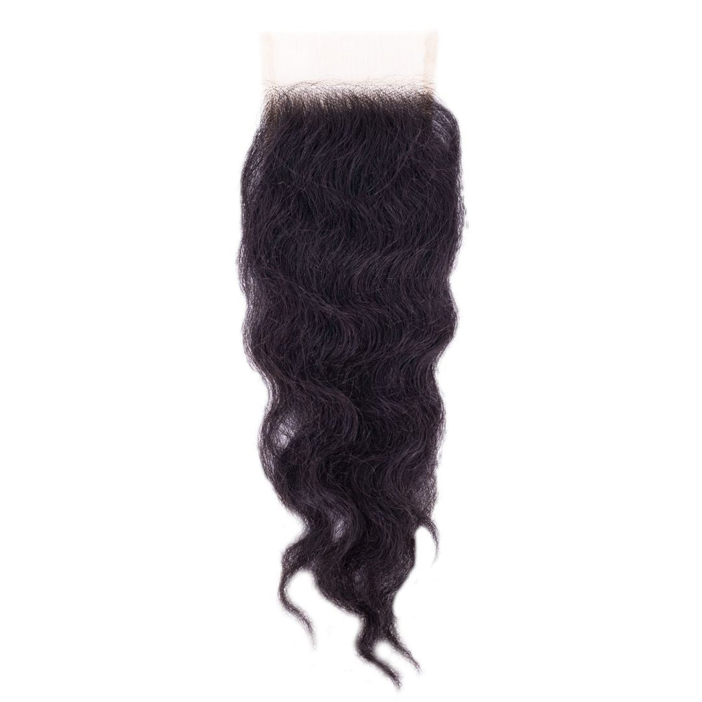 Raw Indian Curly 4x4 Transparent Closure