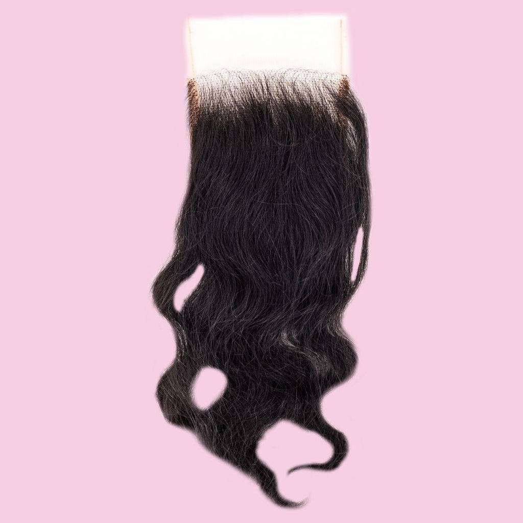 Raw Indian Curly 4x4 Transparent Closure